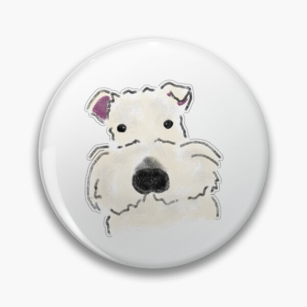 Item preview, Cute White Schnauzer Dog Face Illustration designed and sold by raun.draw.