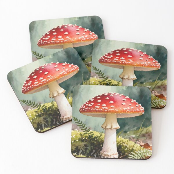 Item preview, Fly Agaric Watercolor - Amanita Muscaria Forest Mushroom Botanical Art designed and sold by Darlin8888.