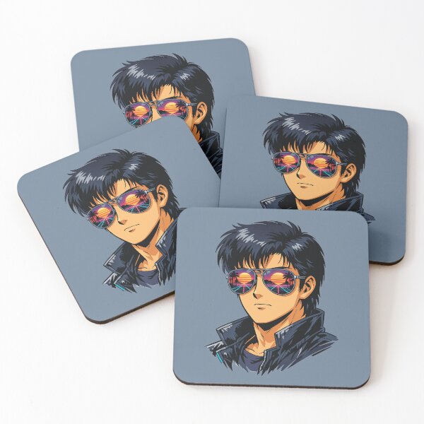 Item preview, Synthwave Vintage Anime Aviator Reflection Gentleman designed and sold by KungPowUnicorn.