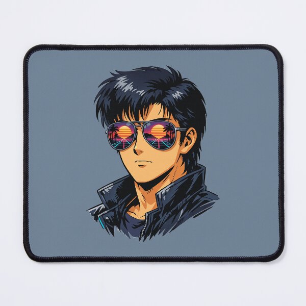 Item preview, Synthwave Vintage Anime Aviator Reflection Gentleman designed and sold by KungPowUnicorn.