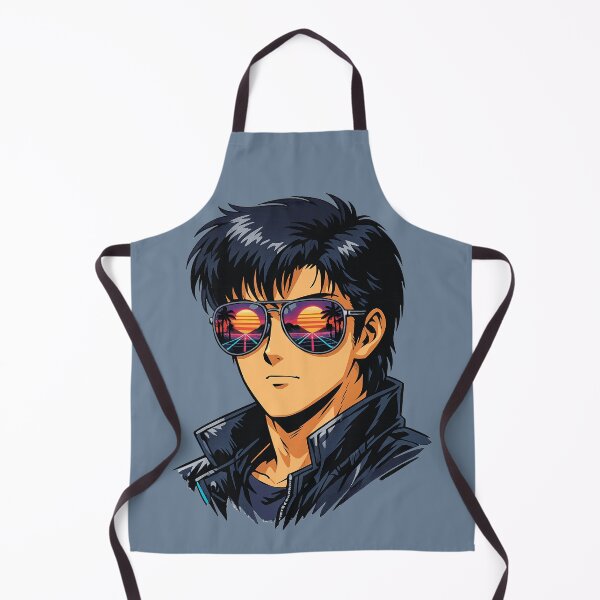 Item preview, Synthwave Vintage Anime Aviator Reflection Gentleman designed and sold by KungPowUnicorn.