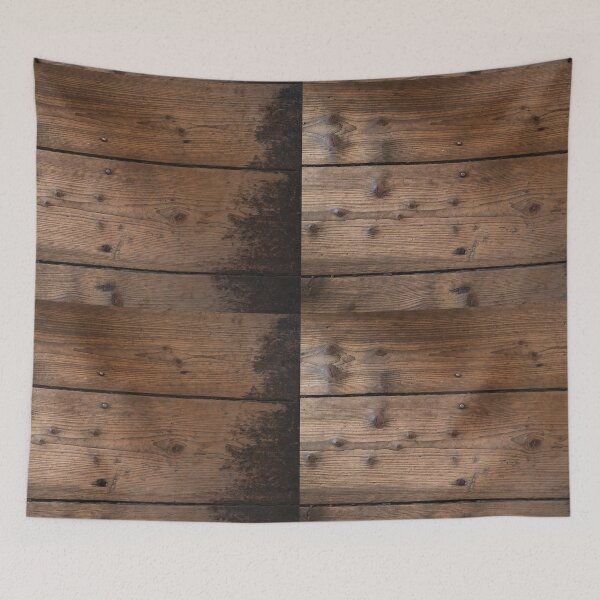 Item preview, Rustic Warm Oak Timber Planks with Vintage Nails and Knots designed and sold by NorthWild.
