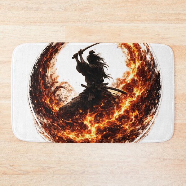 Item preview, Flaming Samurai Enso Silhouette designed and sold by  Silent Japan Studio.