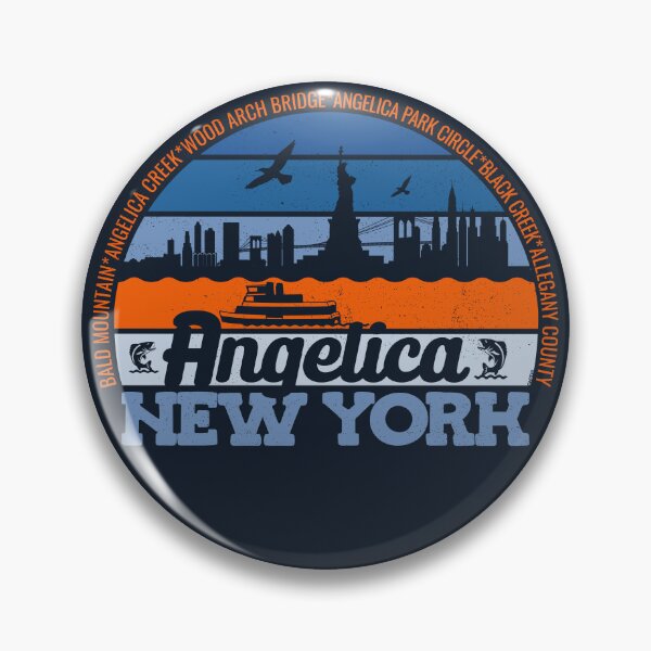 Item preview, Angelica New York Sunset Retro Vintage Local Pride Logo designed and sold by CRHPOD20.