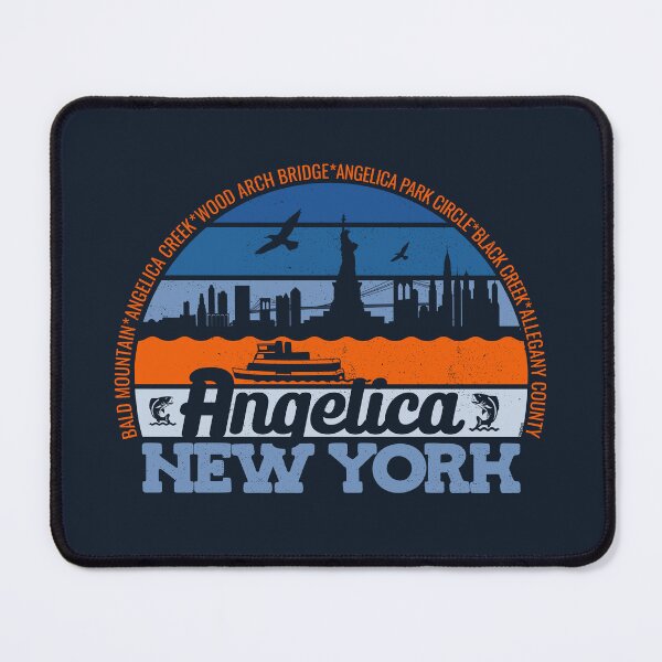Item preview, Angelica New York Sunset Retro Vintage Local Pride Logo designed and sold by CRHPOD20.