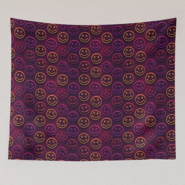 Item preview, Neon Happy Face Patterns designed and sold by calypso-designs.