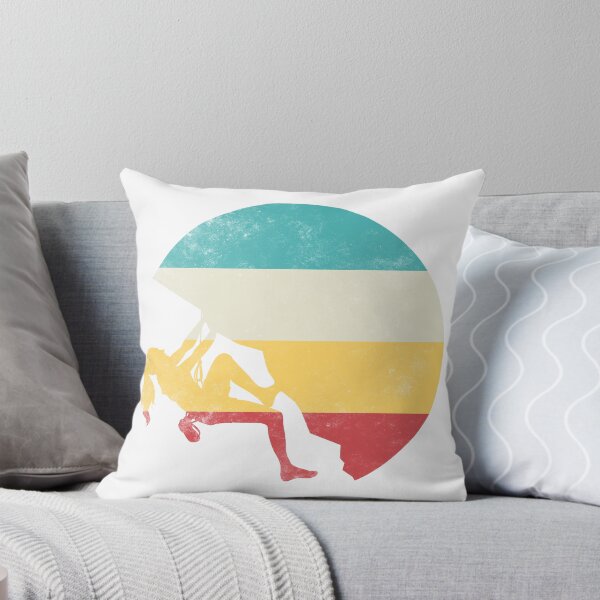 Item preview, Retro Sunset Silhouette Woman Rock Climbing designed and sold by spellmadebylee.