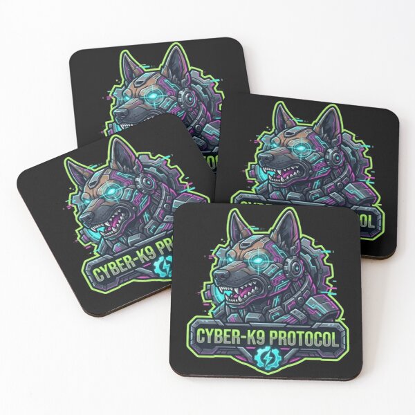 Item preview, Cyber-K9 Protocol Cyberpunk Guard Dog Esports Gaming Logo designed and sold by Altospecial.