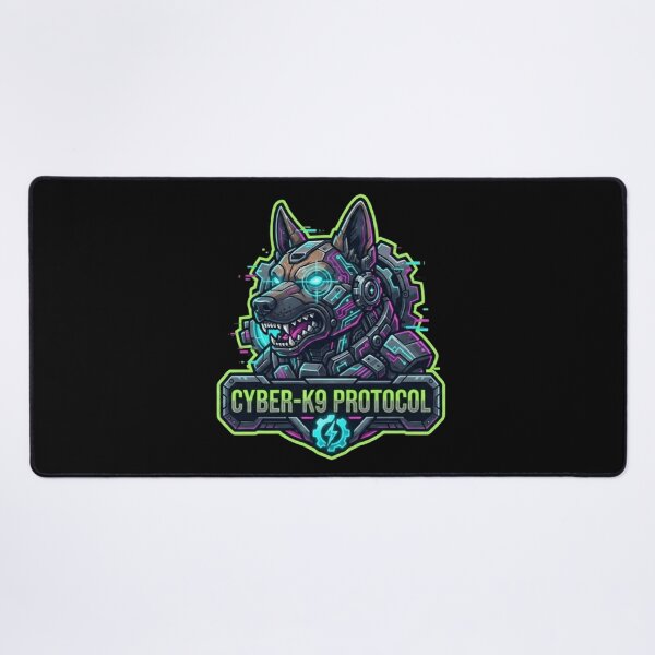 Item preview, Cyber-K9 Protocol Cyberpunk Guard Dog Esports Gaming Logo designed and sold by Altospecial.