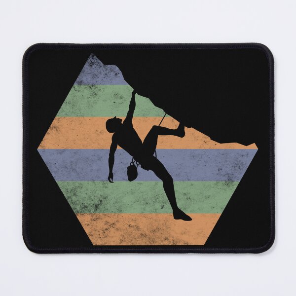 Item preview, Retro Colors Silhouette Man Rock Climbing designed and sold by spellmadebylee.