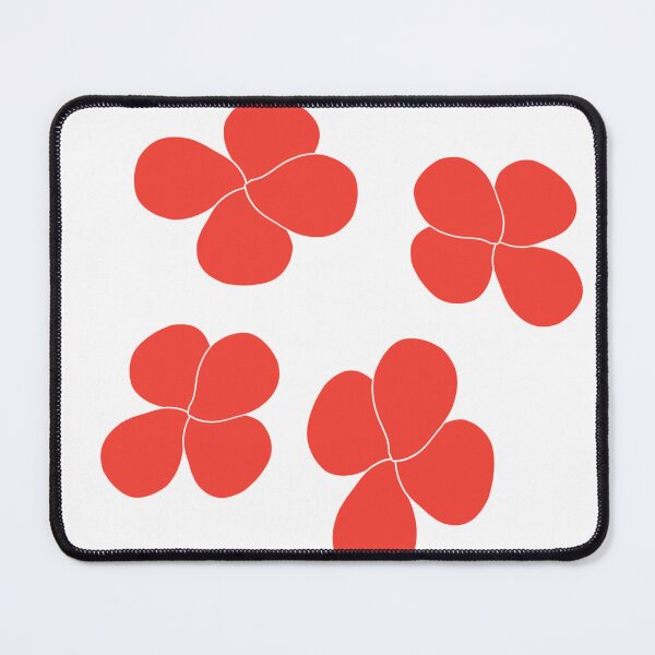 Item preview, Four petaled red flowers Stylized hand-drawn illustration graphic art designed and sold by MagicMaker1984.