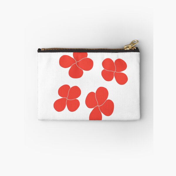 Item preview, Four petaled red flowers Stylized hand-drawn illustration graphic art designed and sold by MagicMaker1984.