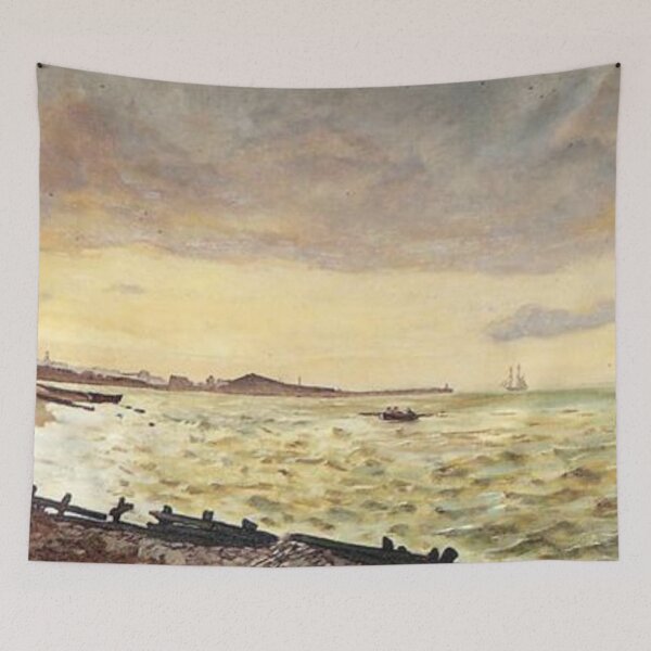 Item preview, Beach at Sainte-Adresse designed and sold by SharonTheFirst.