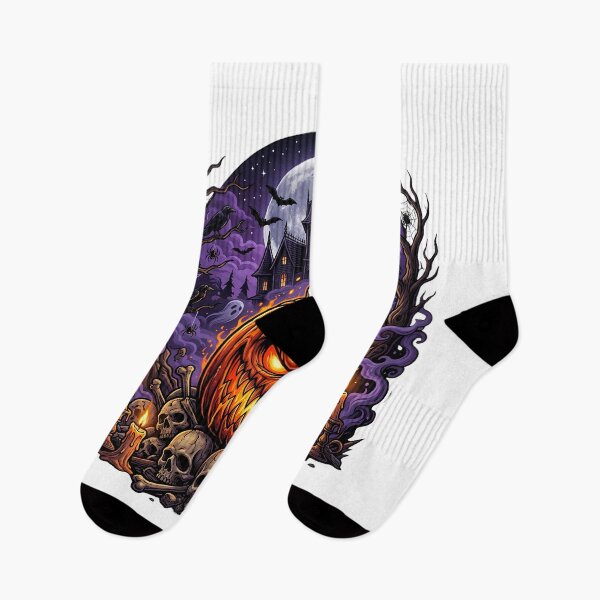 Item preview, Spooky Halloween Pumpkin Haunted House Design designed and sold by Alokaprintshop.