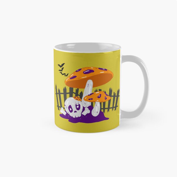 Item preview, Spooky Skull and Orange Mushrooms Gothic Design designed and sold by     Sela Art .