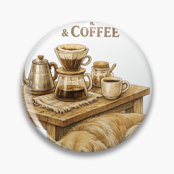 Item preview, Golden Retriever Coffee Companion Vintage Dog Design designed and sold by joemini.