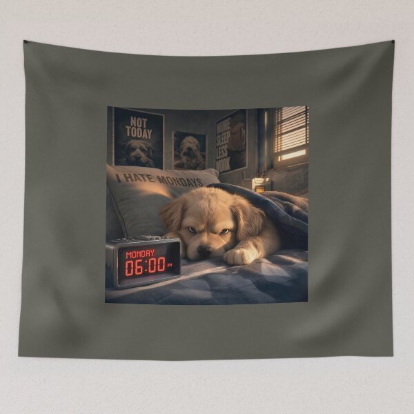 Item preview, Mondays? No Thanks! | Funny Dog Monday Meme designed and sold by ManggaeJM.