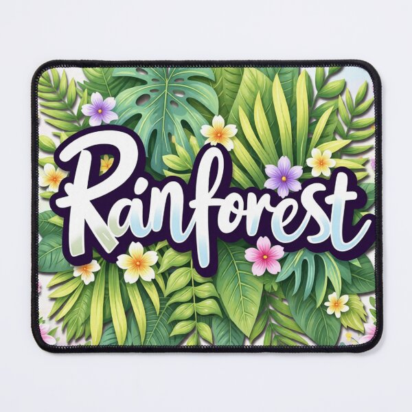 Item preview, rainforset spring blossoms colorful floral typographic design designed and sold by SmashingDeals.