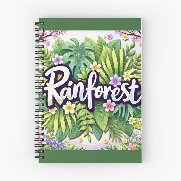 Item preview, rainforset spring blossoms colorful floral typographic design designed and sold by SmashingDeals.
