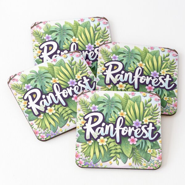 Item preview, rainforset spring blossoms colorful floral typographic design designed and sold by SmashingDeals.
