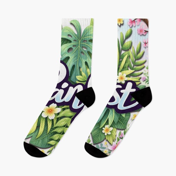 Item preview, rainforset spring blossoms colorful floral typographic design designed and sold by SmashingDeals.