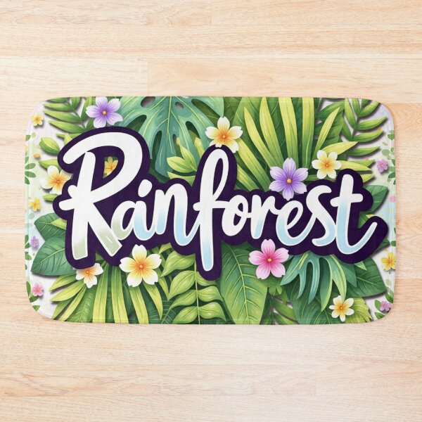 Item preview, rainforset spring blossoms colorful floral typographic design designed and sold by SmashingDeals.