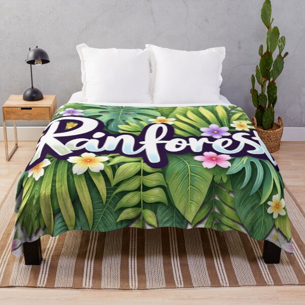 Item preview, rainforset spring blossoms colorful floral typographic design designed and sold by SmashingDeals.