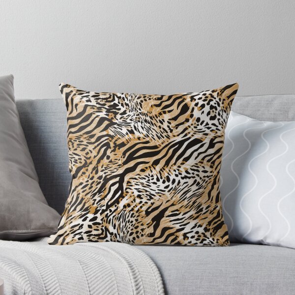 Item preview, Wild Safari Animal Print Pattern | Zebra & Leopard Spots | Neutral Tan Black Wildlife Design | Jungle Fabric & Home Decor designed and sold by Stylistix Creations.