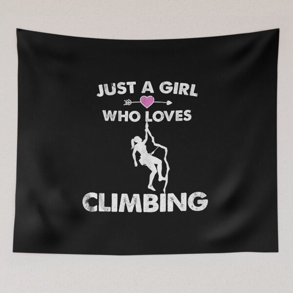 Item preview, Just A Girl Who Loves Climbing Silhouette designed and sold by spellmadebylee.