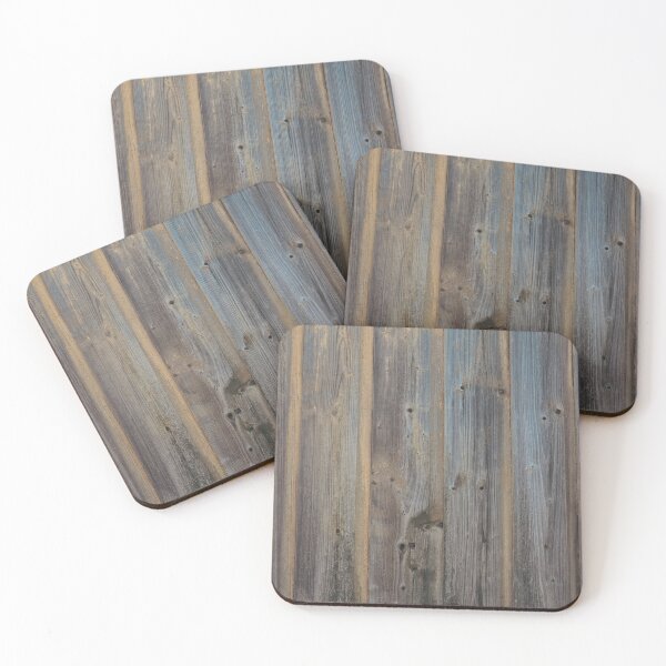 Item preview, Rustic Weathered Blue Gray Wood Planks with Ochre Grain Texture designed and sold by NorthWild.