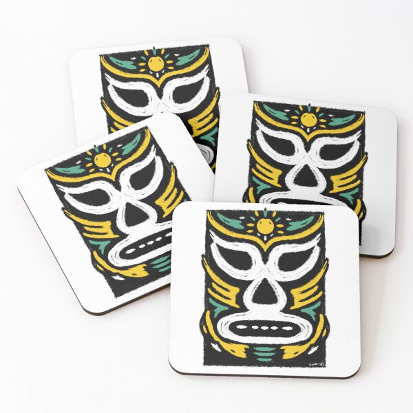 Item preview, El Sol – Lucha Mask No. 02 | Original Graphic Folk Art by GWART designed and sold by GWARTGB.