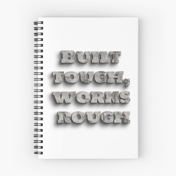 Artikelvorschau, Built Tough Works Rough Beton Bauarbeiter Spruch entworfen und verkauft von Mauswohn.