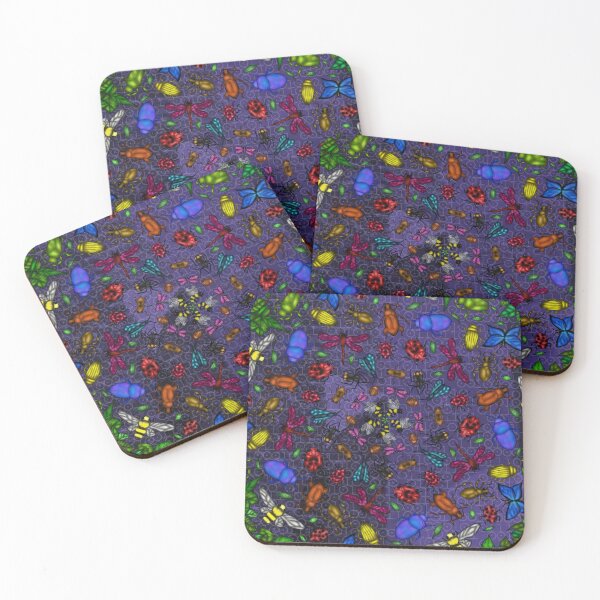 Item preview, 5-point bug and leaf pattern with background designed and sold by subis-designs.