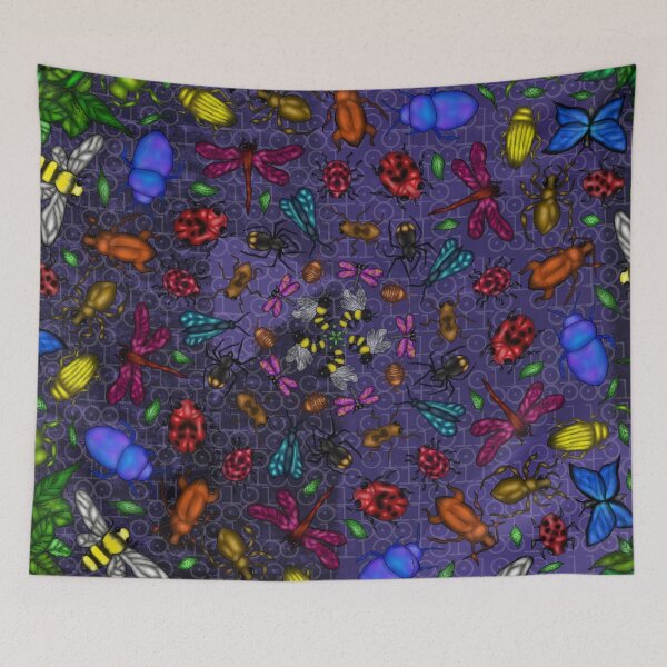 Item preview, 5-point bug and leaf pattern with background designed and sold by subis-designs.