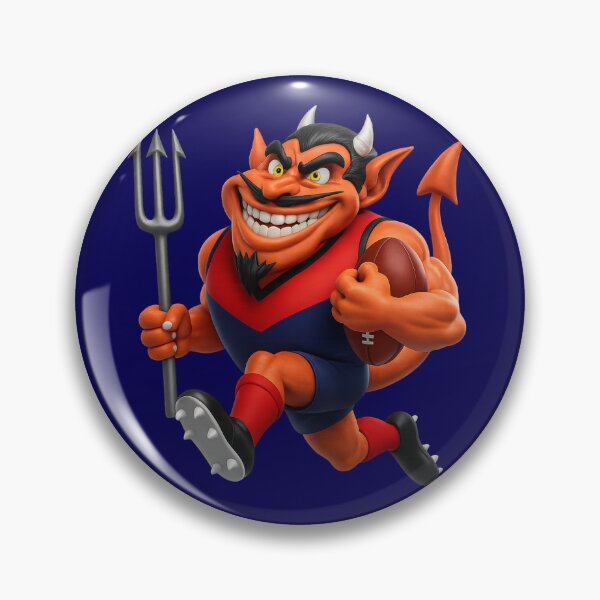 Item preview, Copy of Melbourne Demons AFL Mascot Logo Classic Vintage Design designed and sold by Luke Foran Sports Art.