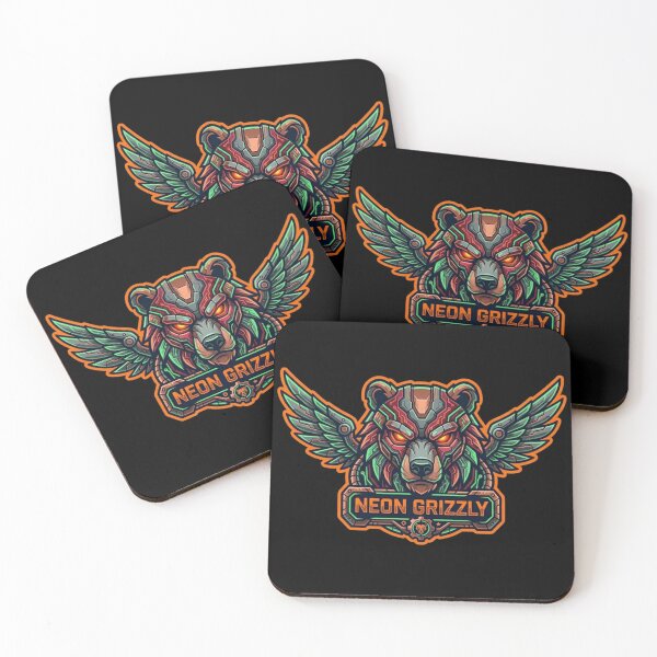Item preview, Neon Grizzly Cyberpunk Mech Bear Esports Gaming Logo designed and sold by Altospecial.