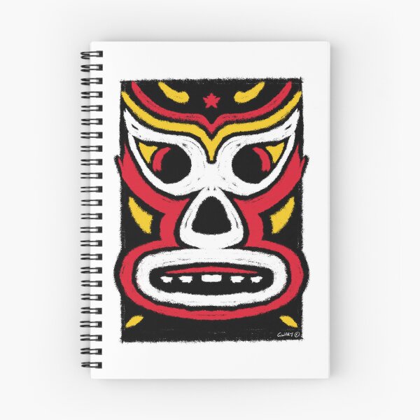 Item preview, El Diablo – Lucha Mask No. 01 | Original Graphic Folk Art by GWART designed and sold by GWARTGB.