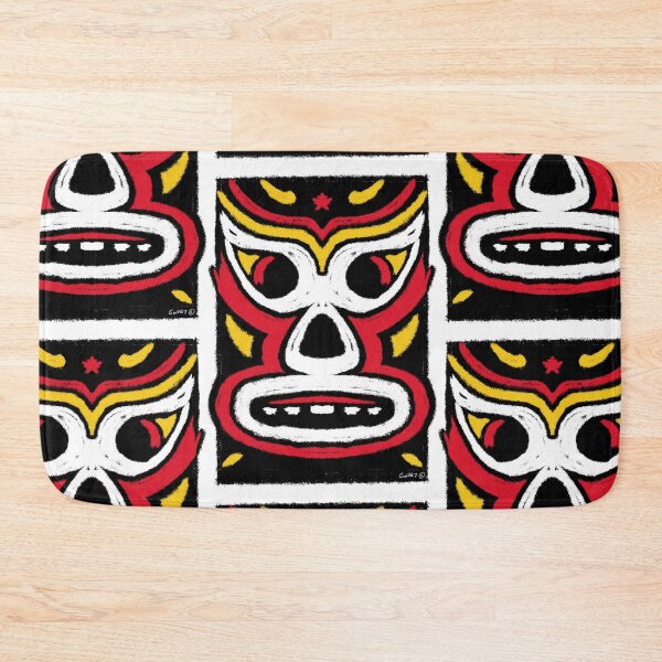 Item preview, El Diablo – Lucha Mask No. 01 | Original Graphic Folk Art by GWART designed and sold by GWARTGB.