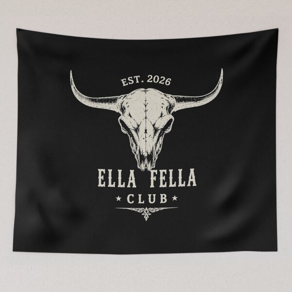 Item preview, ELLA FELLA Club Skull, Western Cattle Skull, Cowboy Rodeo, EST 2026 Country designed and sold by ForrestSwaphy.
