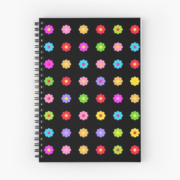Aperçu de l'œuvre Motif rétro coloré à motif floral quadrillé – Design floral audacieux et groovy créée et vendue par Grumpy-Bob.