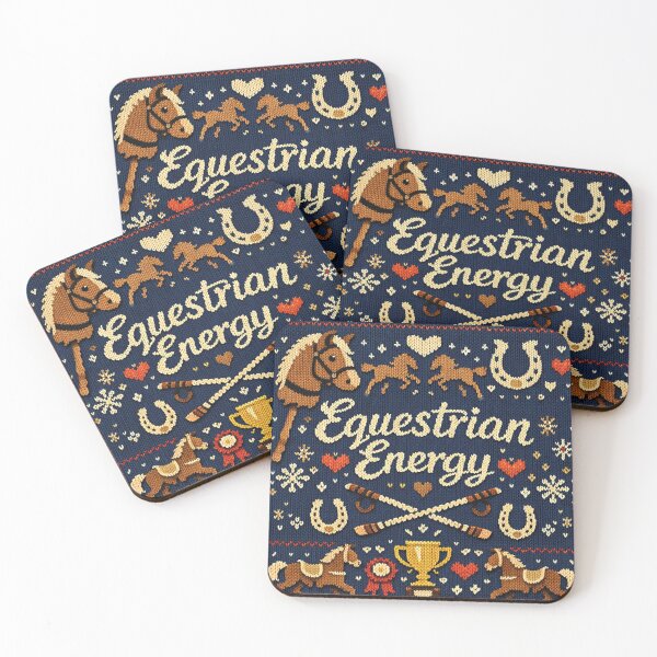 Item preview, Equestrian Energy knitting pattern equestrian saying designed and sold by Mauswohn.