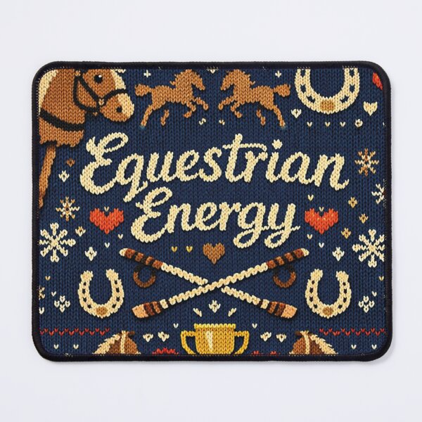Item preview, Equestrian Energy knitting pattern equestrian saying designed and sold by Mauswohn.