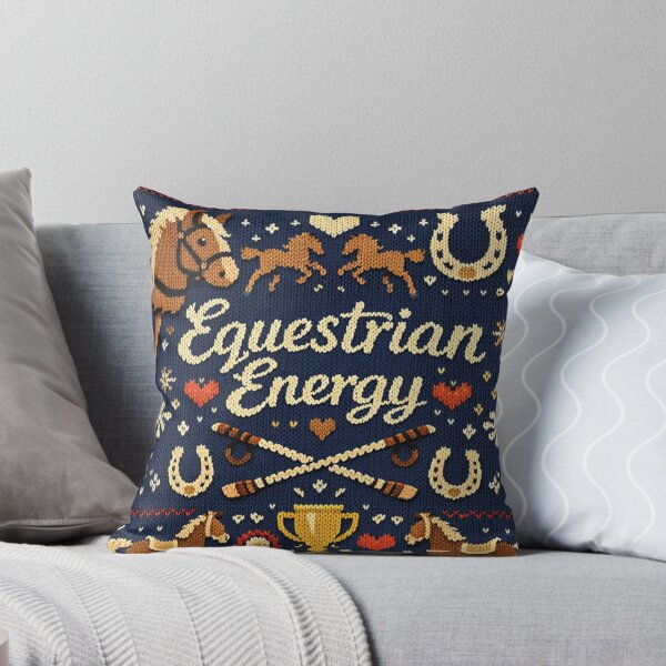 Item preview, Equestrian Energy knitting pattern equestrian saying designed and sold by Mauswohn.