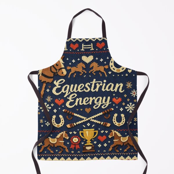 Item preview, Equestrian Energy knitting pattern equestrian saying designed and sold by Mauswohn.