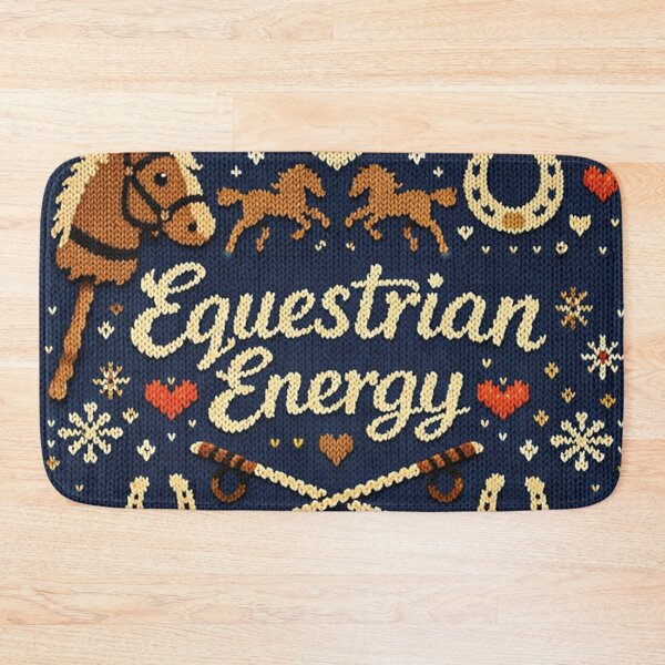 Item preview, Equestrian Energy knitting pattern equestrian saying designed and sold by Mauswohn.