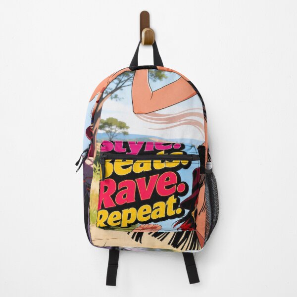 Item preview, Style Beats Rave Repeat Retro Festival Girl Art designed and sold by Hen-C-Art.