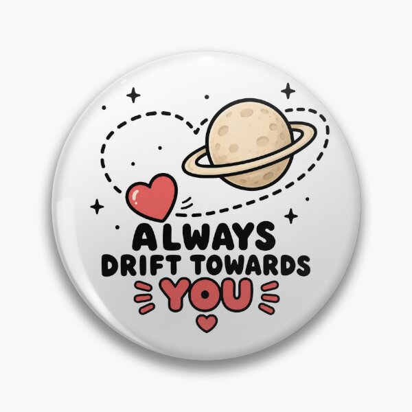 Item preview, Always Drift Towards You – Cute Romantic Space Heart design  designed and sold by Lovestickerco.