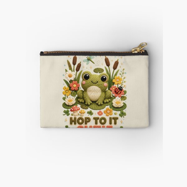 Item preview, Hop To It Cutie Cute Crochet Frog Funny Amphibian Lover Gift designed and sold by Panom Suavichien.
