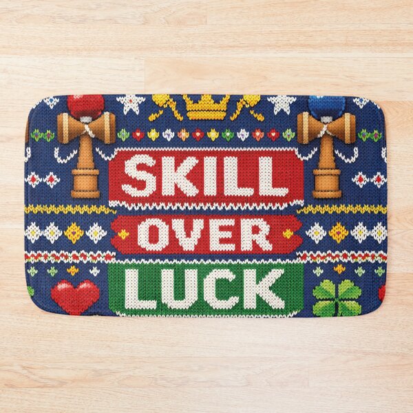 Item preview, Skill Over Luck Kendama Knitting Pattern Saying designed and sold by Mauswohn.