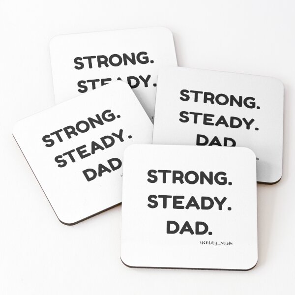 Item preview, Strong. Steady. Dad. – Minimalist Father's Day Typography designed and sold by Identity Studio.